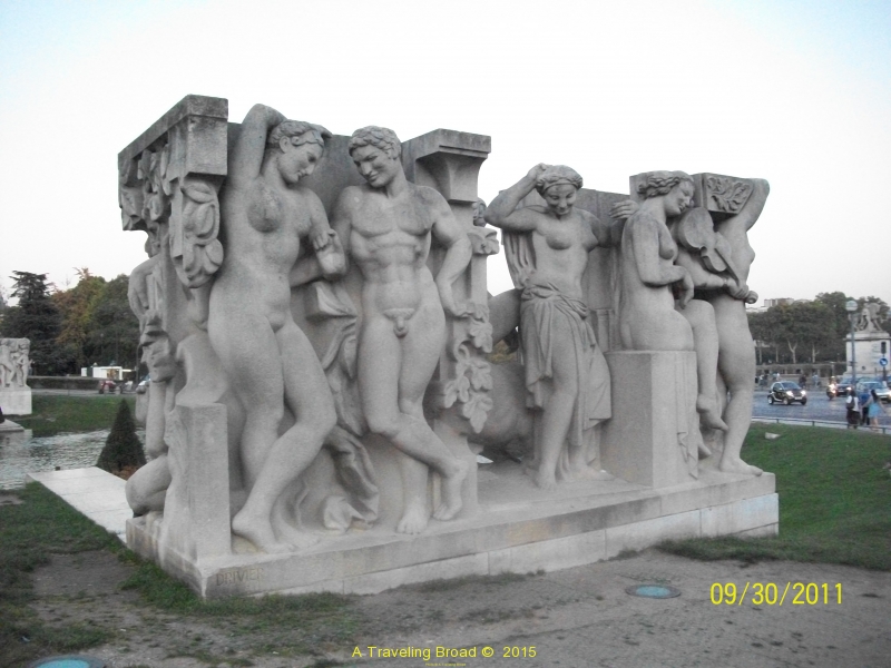 It must've been REALLY hot when they posed for this sculpture.  Everyone is naked.