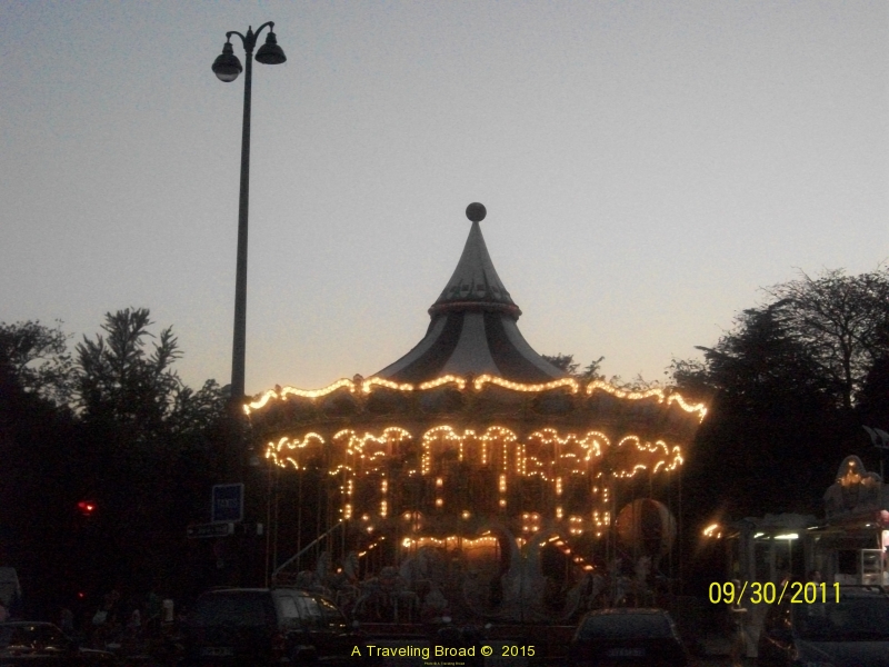 The carousel nearby