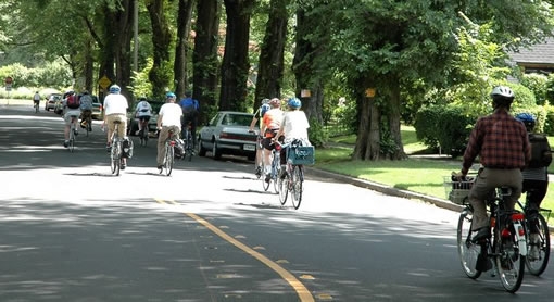person riding a bike