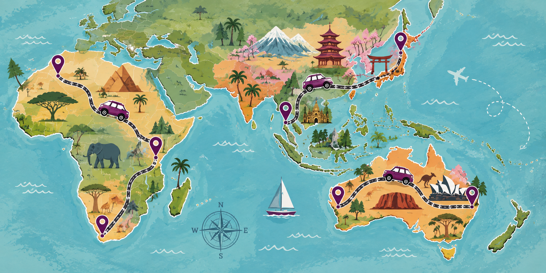 Road Trips in Africa Asia Australia