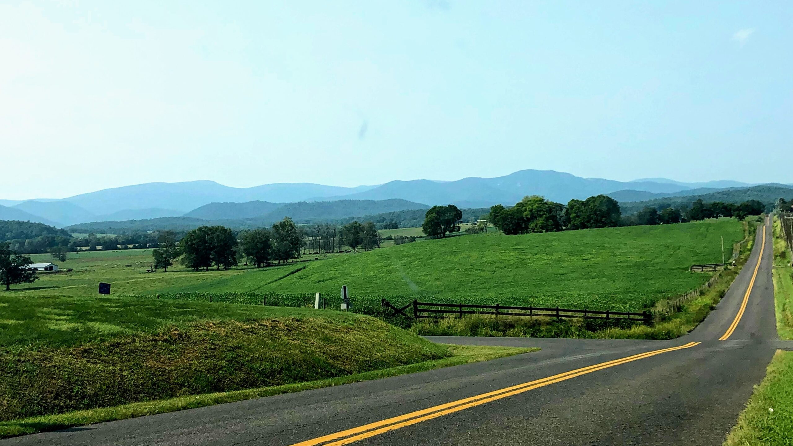 a beautiful country road in Virginia